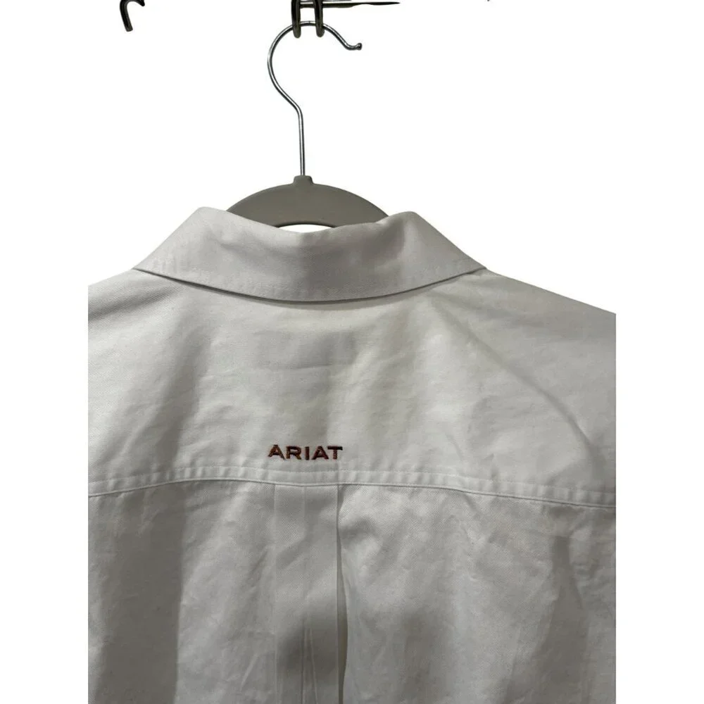 Ariat Mens White Long Sleeve Button-Up Shirt XXL